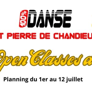Les Open Classes de l’été 100% Danse de St Pierre de Chandieu